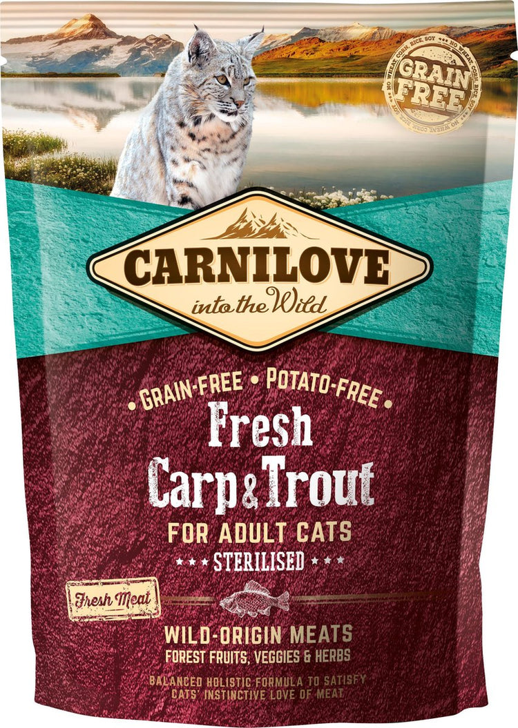 Carnilove cat grain free fresh carp trout 6 kg - kat
