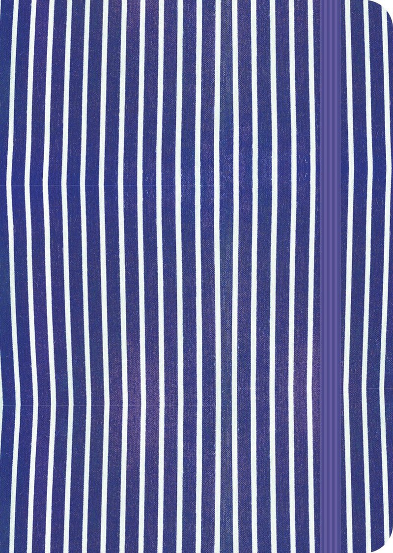 Uitgeverij karmijn carmyne's journal a5 tomoe river notitieboek - blue stripes