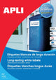 Apli weerbestendige etiketten formaat 210 x 297 mm (b x h) 100 stuks 1 per blad doos van 100 blad