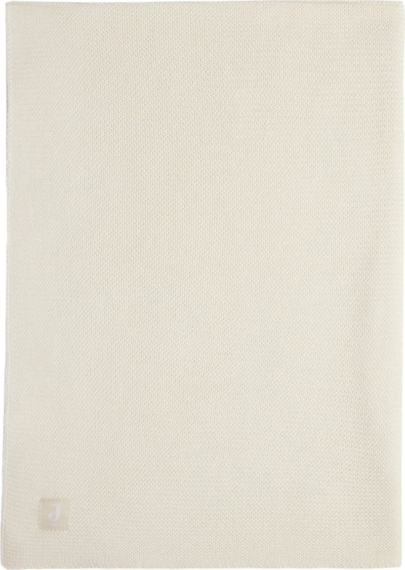 Jollein - deken wieg 75x100cm - wiegdeken, wiegdekentje, dekentje baby - basic knit - ivory