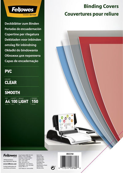 Fellowes schutbladen - a4-a3 - 150 micron - pak van 100 stuks