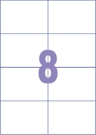 Kangaro etiket - universele etiketten - inkjet laser kopieer - 105x74mm - 100 vel - 8 stickers per vel