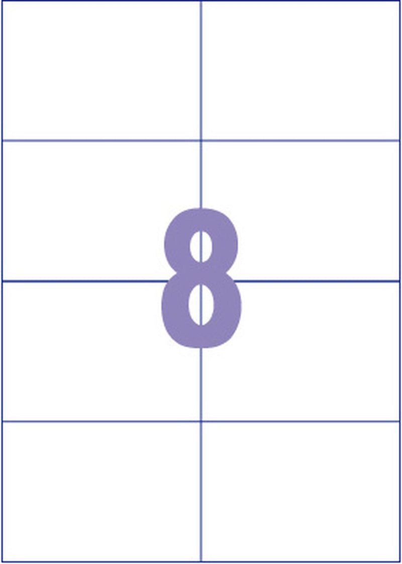 Kangaro etiket - universele etiketten - inkjet laser kopieer - 105x74mm - 100 vel - 8 stickers per vel - k-10574