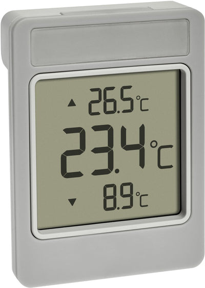Tfa dostmann digitales fensterthermometer windoo 30.1067.15 raamthermometer grijs