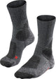 Falke tk1 anti-blaar dik wol functioneel materiaal wandelsokken dames grijs - maat 35-36