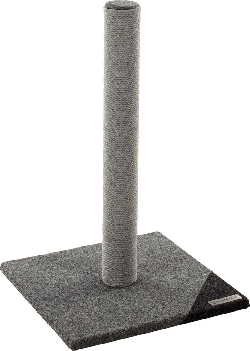 Flamingo krabpaal – rex grijs donkergrijs m – 38 × 38 × 60 cm – sisal krabpaal – compact – voor kittens en volwassen katten