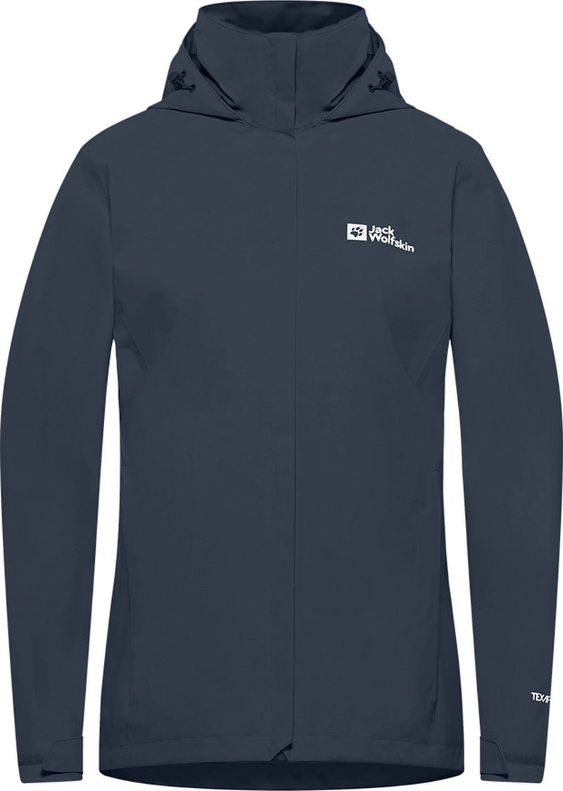 Jack wolfskin trailtime 2l jkt dames outdoorjas - midnight sky