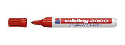 Permanente marker edding 3000 1,5 - 3mm rood