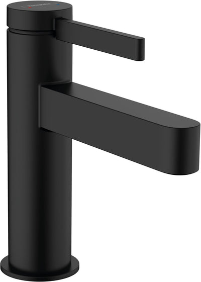 Hansgrohe finoris - wastafelmengkraan - met afvoerplug - 100mm - mat zwart