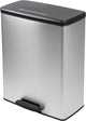 Curver decobin prullenbak - 65l - rechthoekig - zilver metallic