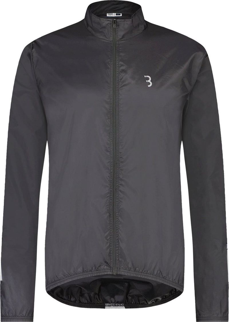 Bbb cycling baseshield fietsjack wielrennen - winddicht en waterafstotend - fietsjas voor dames en heren - zwart - maat xxl - bbw-148