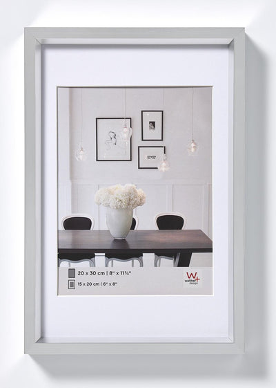 Walther steel style - kunststof lijst - fotoformaat 20x30 cm - zilver