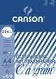Canson tekenblok c à grain 224 g m² formaat 21 x 297 cm (a4)