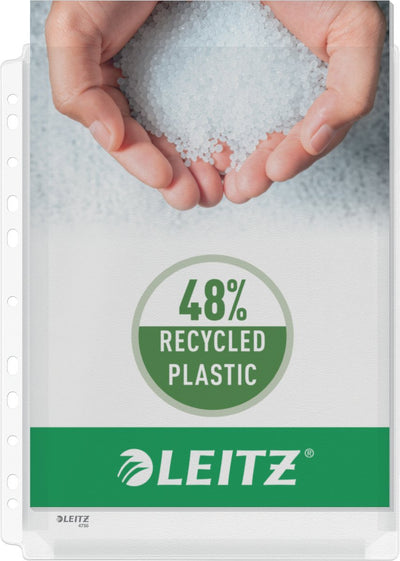 Leitz premium harmonica showtas a4 - 48% pre-consumer gerecycled plastic - 10 stuks - transparant