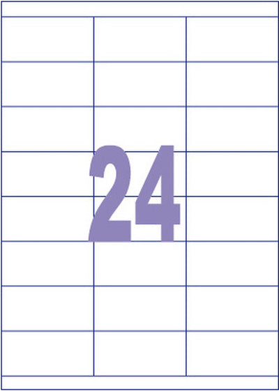 Kangaro etiketten - universeel - inkjet laser kopieer - 70x35mm - 100 vel - 24 stickers per vel