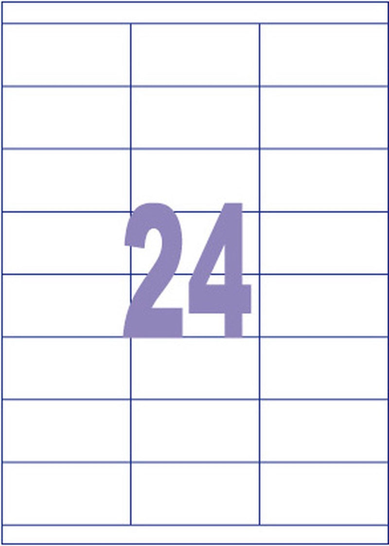 Kangaro etiketten - universeel - inkjet laser kopieer - 70x35mm - 100 vel - 24 stickers per vel - k-7035