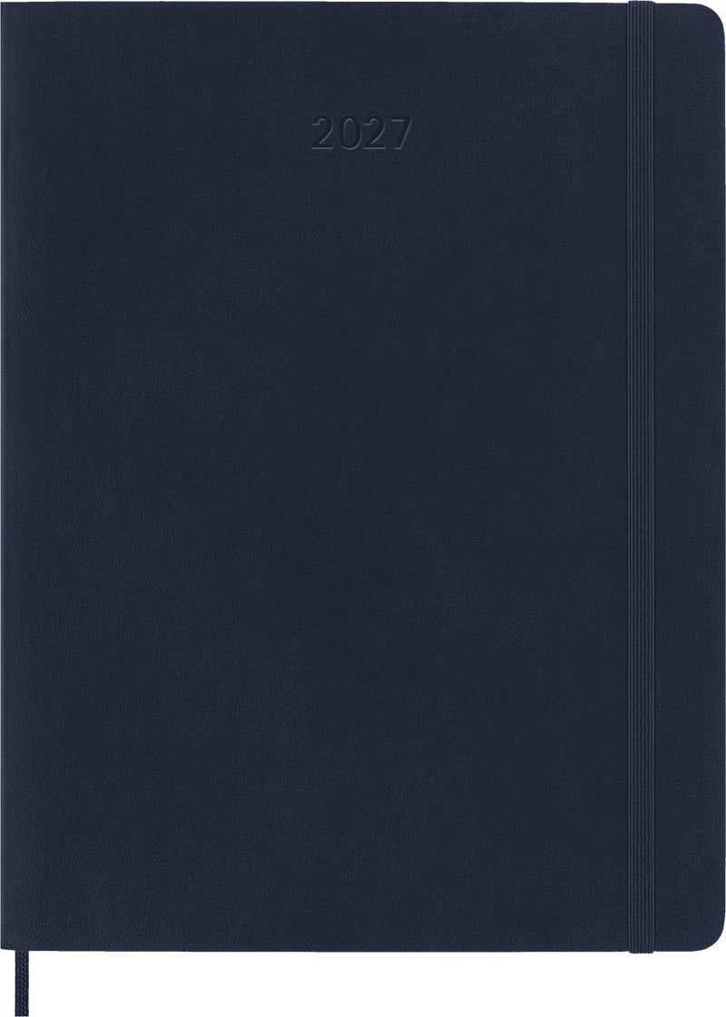 Moleskine 12 maanden agenda - 2027 - wekelijks - xl - zachte kaft - saffier blauw