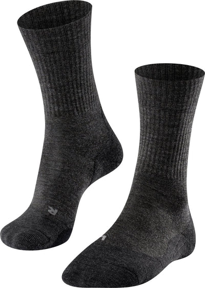 Falke tk2 wool anti-blaar dik wol functioneel materiaal wandelsokken heren grijs - maat 39-41