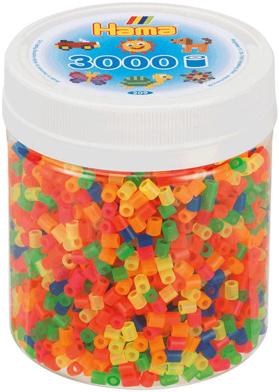 Hama strijkkralen speelgoedpot neonmix - 3000 stuks creatief.