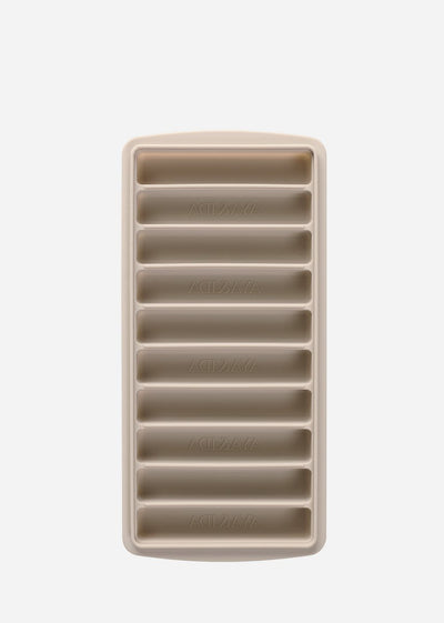 Aya ida aya ida - ice cube tray - ijsblokjesvorm - siliconen ijsblokjes vorm met deksel - bpa vrij - herbruikbaar - langwerpige ijsblokjes voor flessen - koude dranken - cream beige
