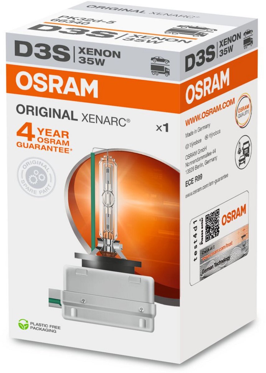 Osram original - oem d3s xenon lamp - 66340 - made in germany - oem kwaliteit