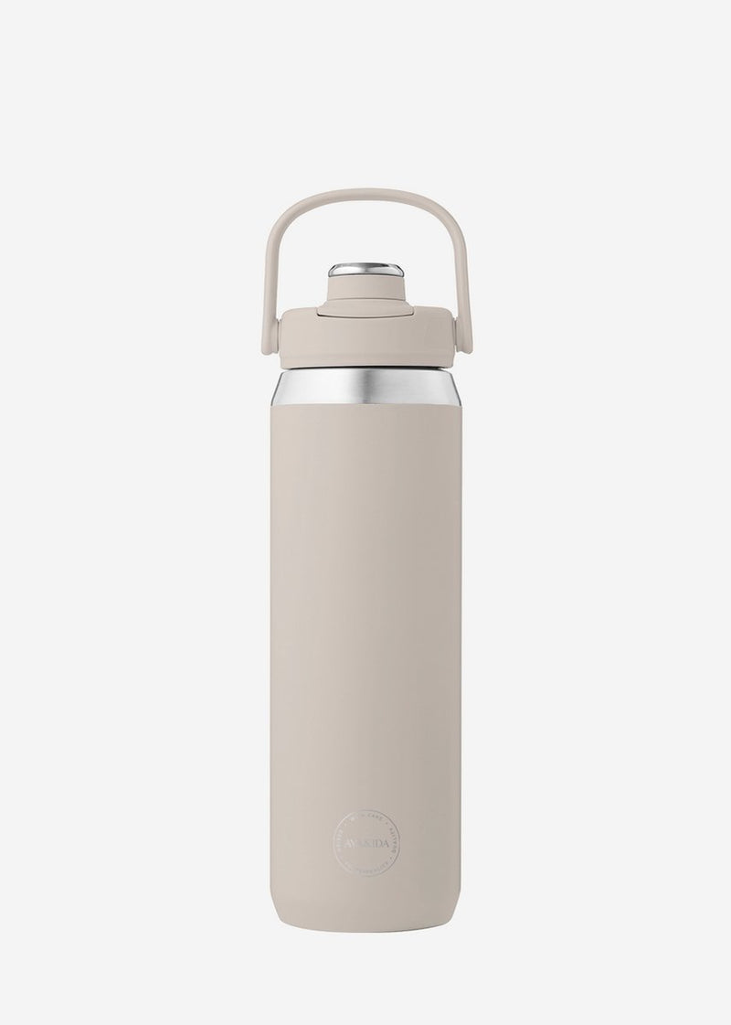 Aya ida aya ida - sports bottle - drinkfles - thermosfles - waterfles - rvs - 700 ml - cream beige