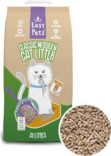 Easypets biodegradable classic houtkorrels kattenbakvulling - afbeelding 1