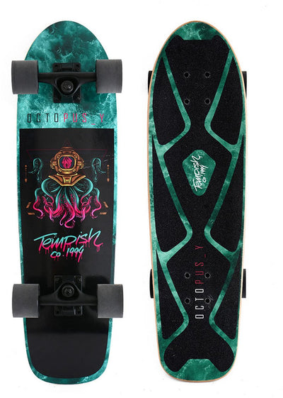 Tempish octopuss cruiser board - 28.5 inch (72 cm) - compact cruiser skateboard