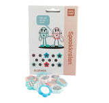 Bicycle sprak kralen Pexkid's Flowers gesorteerd 4-kleurig (12 stuks op kaart) - afbeelding 1