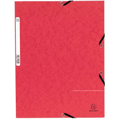 3-flap elastomappen a4 rood