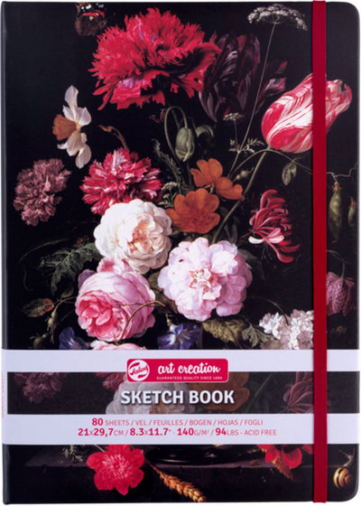 Talens art creation schetsboek stilleven met bloemen in een glazen vaas | 21 x 29,7 cm, 140 g, 80 vellen