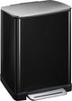 Eko - e-cube recycling pedaalemmer 28+18 liter - stainless steel plastic - zwart glanzend, mat rvs - prullenbak