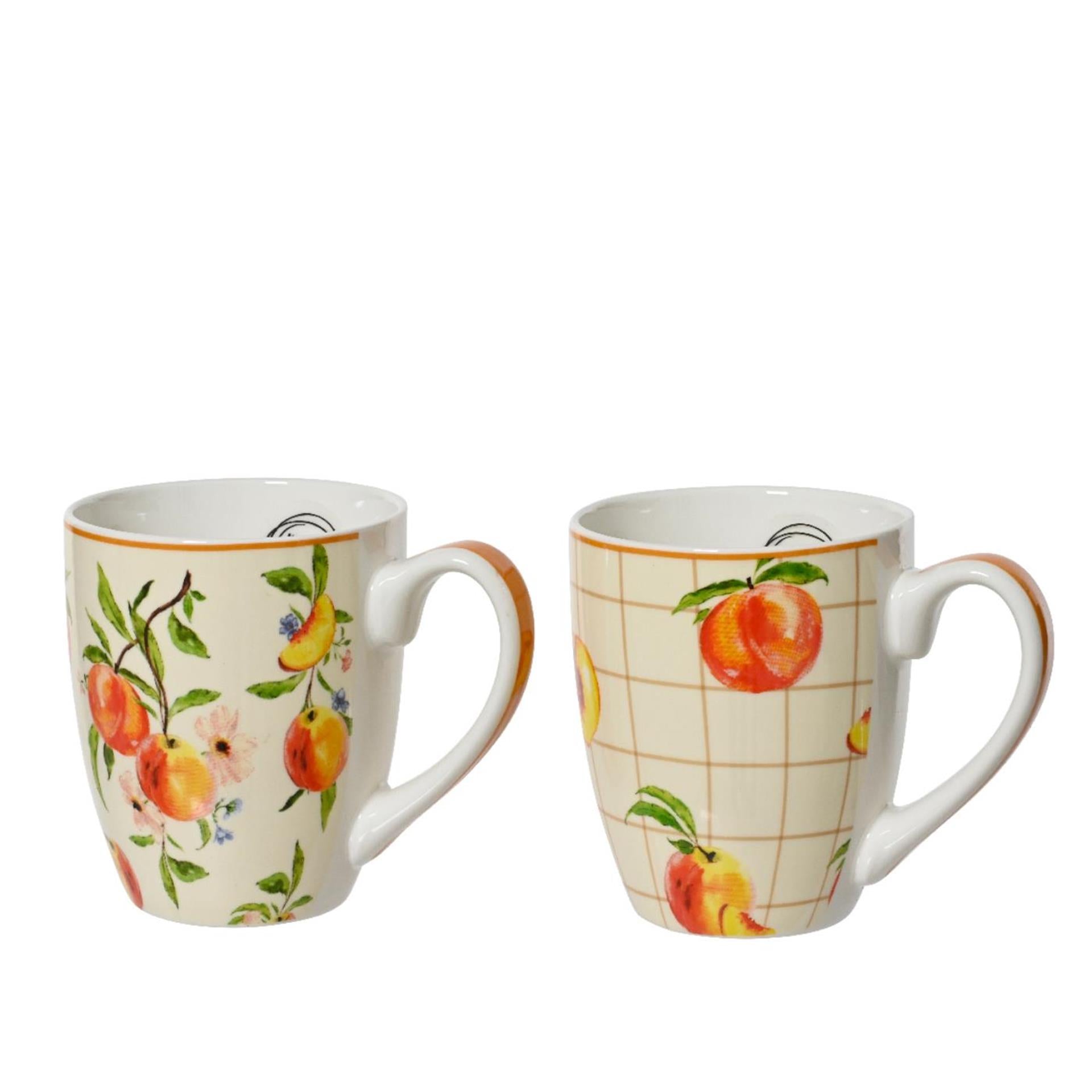 Decoris mok porselein 400ml ø9x10.6cm perzik