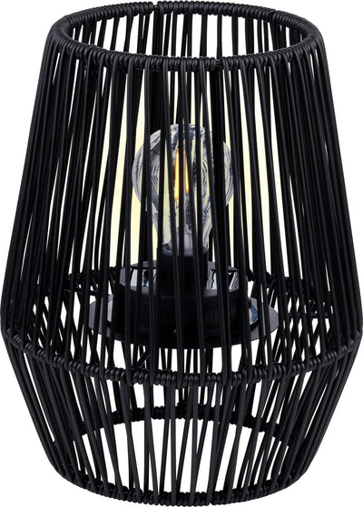 Arti casa solar tafellamp zwart - tuinverlichting op zonne energie - tafel lamp met warm wit licht - solar lamp met brandtijd tot 8 uur - ip44 waterdicht - 20 x 20 x 25 cm - kunststof