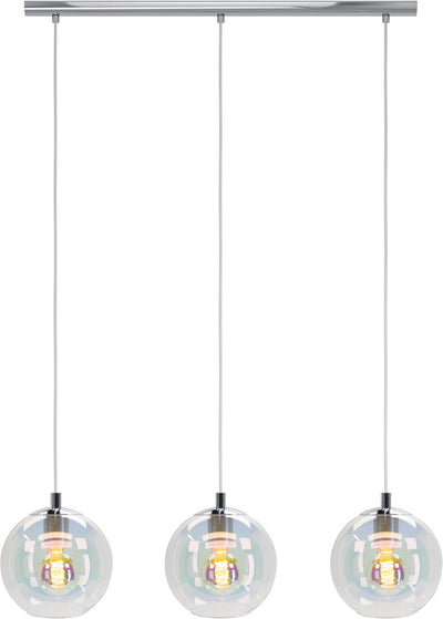 Eglo ariscani 2 hanglamp - e27 - 76.5 cm - chroom gekleurd glas