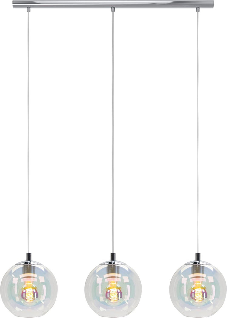 Eglo ariscani 2 hanglamp - e27 - 76.5 cm - chroom gekleurd glas