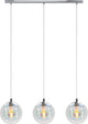 Eglo ariscani 2 hanglamp - e27 - 76.5 cm - chroom gekleurd glas