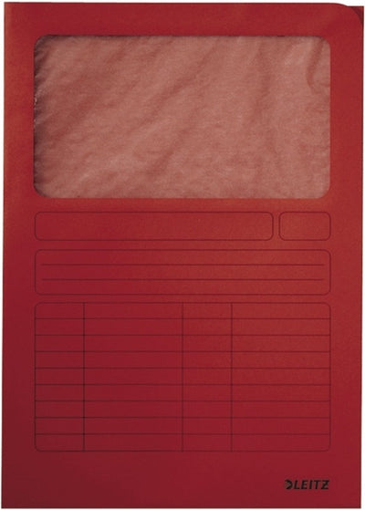 Leitz venstermap karton a4 - 100 stuks - rood