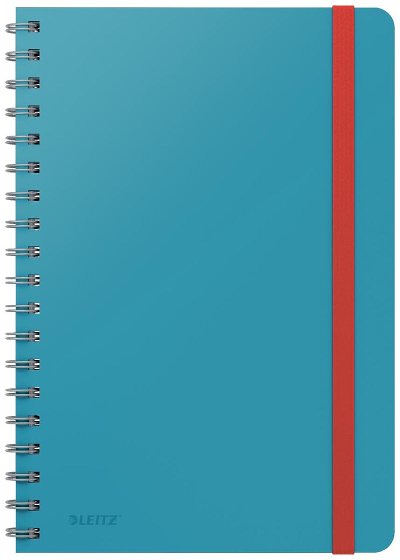 Leitz cosy notitieboek b5 soft touch gelijnd - notitieboek hard cover - spiraalgebonden - ideaal voor thuiskantoor thuiswerken - sereen blauw
