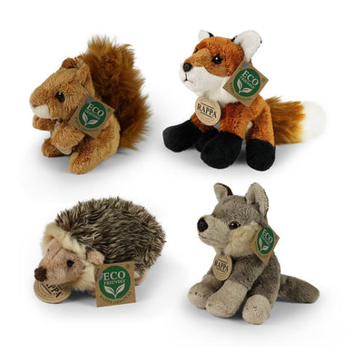 Pluche bosdieren assorti 15 cm eco-vrien
