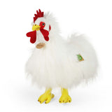 Pluche witte haan 33 cm eco-friendly | 2 stuks - afbeelding 1