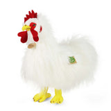 Pluche witte haan 33 cm eco-friendly | 2 stuks - afbeelding 2