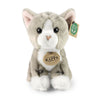 Pluche grijs kat 18 cm eco-vriendelijk