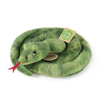 Pluche groene slang 90 cm eco-vriendelij