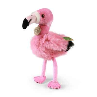 Pluche flamingo 20 cm eco-vriendelijk