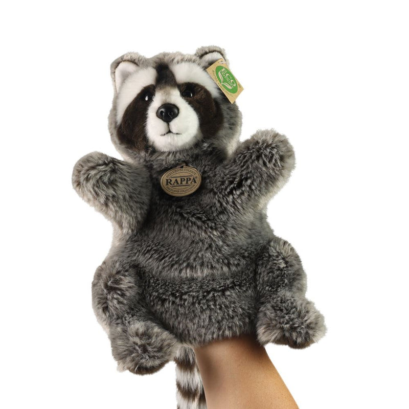 Pluche wasbeer handpop 28 cm eco-vriende