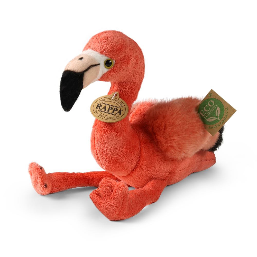 Pluche flamingo 23 cm eco-vriendelijk