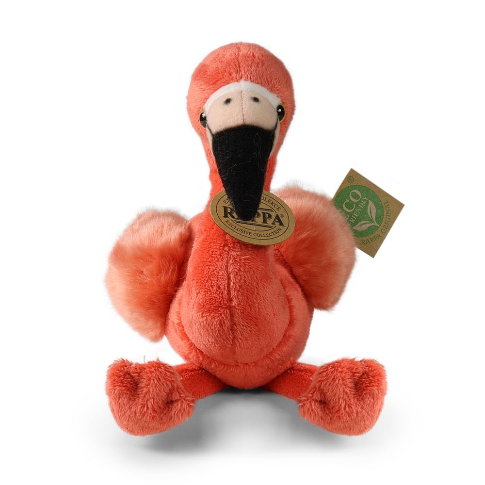 Pluche flamingo 23 cm eco-vriendelijk