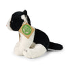 Pluche zwart-wit kat 14 cm eco-friendly