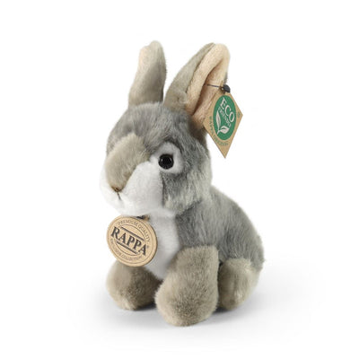 Pluche grijs konijn 16 cm eco-vriendelij